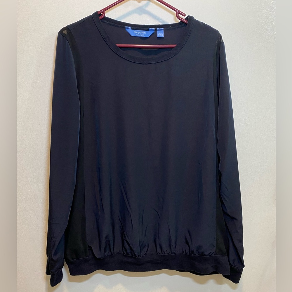Simply Vera- Vera Wang Long Sleeve Blouse, Size XL, Never Worn!